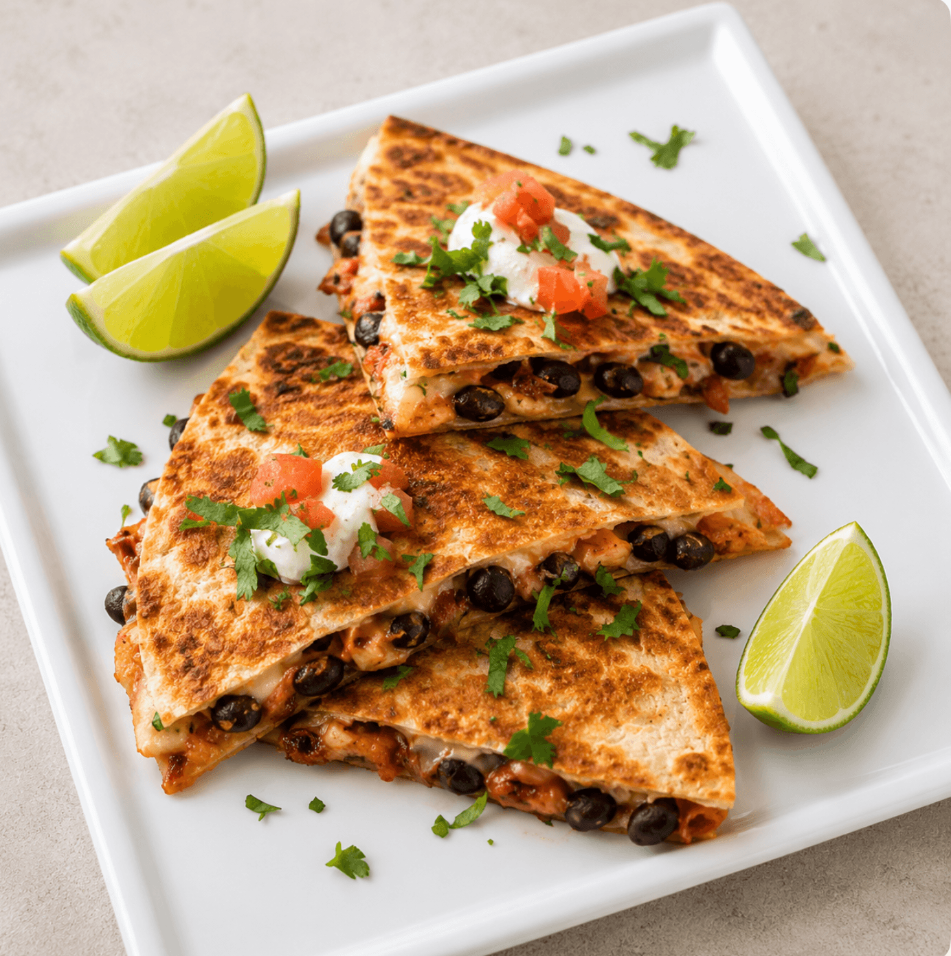 Kimchi Black Bean Quesadilla